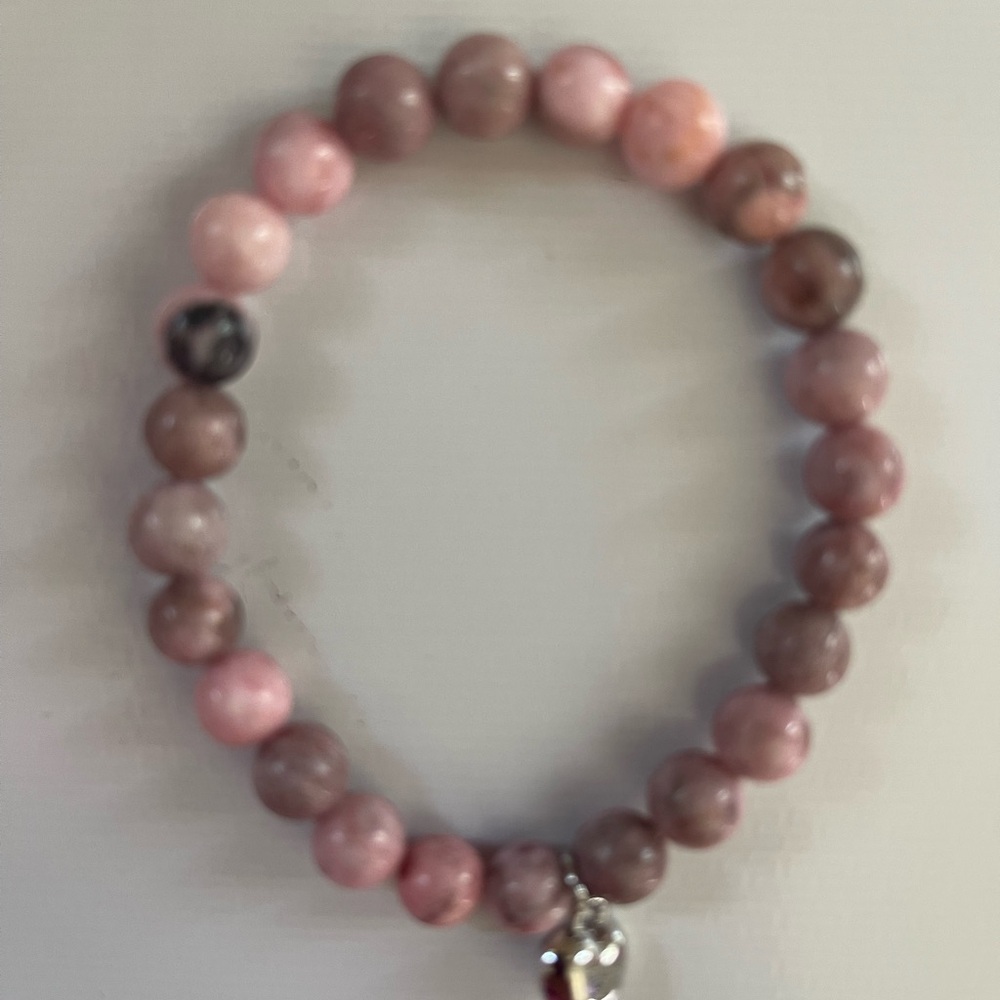 Chic Pink and Brown Beaded Bracelet